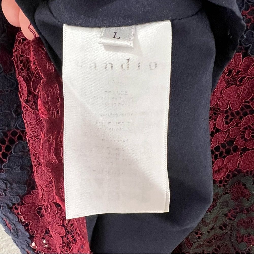 Sandro Rodney Lace Pattern Multi Color Mini Dress - Picture 5 of 5